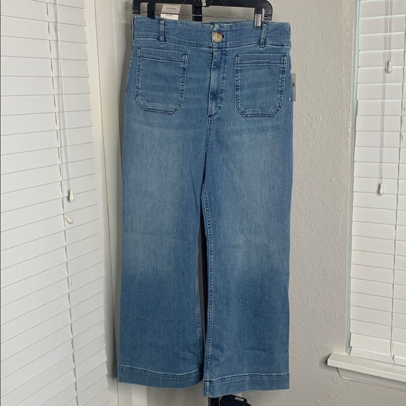 NEW Anthropologie Maeve the collette wide leg flare high rise jeans 31 - Picture 6 of 11